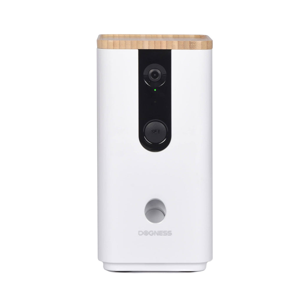 White Pet Treat Dispenser with Camera T2572