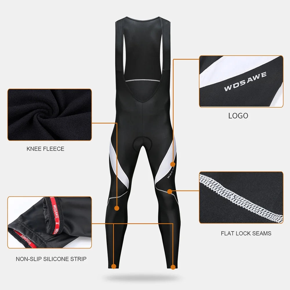 Red Thermal 3d Padded Bib Cycling Pants C503431