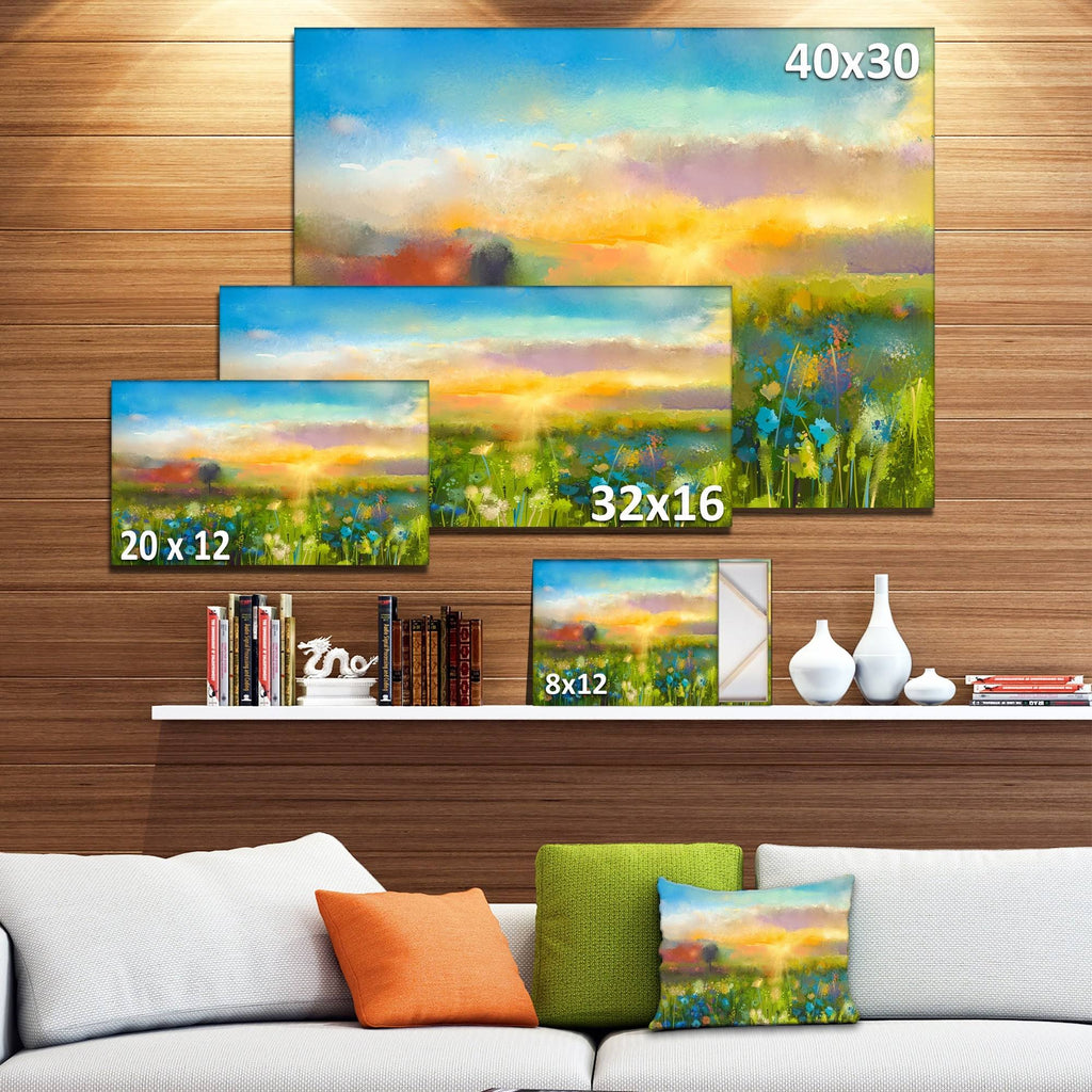 4 Piece Oil Painting Print on Wrapped Canvas Set S544