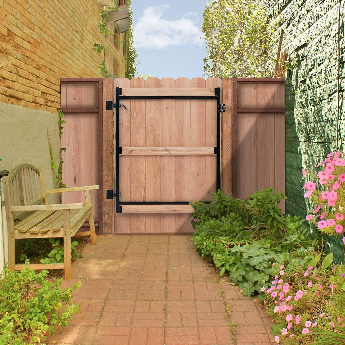 Steel Frame Gate Adjustable Building Kit, 60 to 96 Inches Wide and 6 Inches High, 3 Pack Z293728