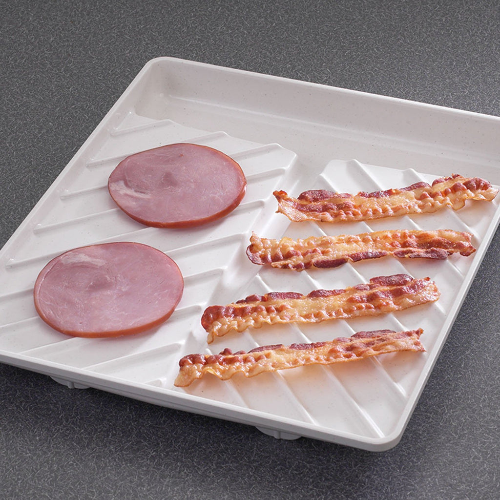 White Microwave Bacon Tray A99973
