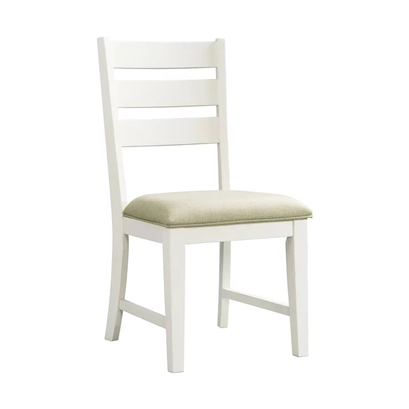 19" Farmhouse Wood Fabric Side Chair Set of 2 Z5437