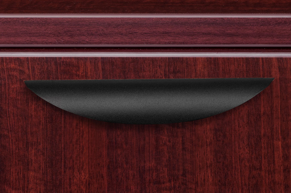 71 in. Mahogany Single Pedestal Corner Credenza U865