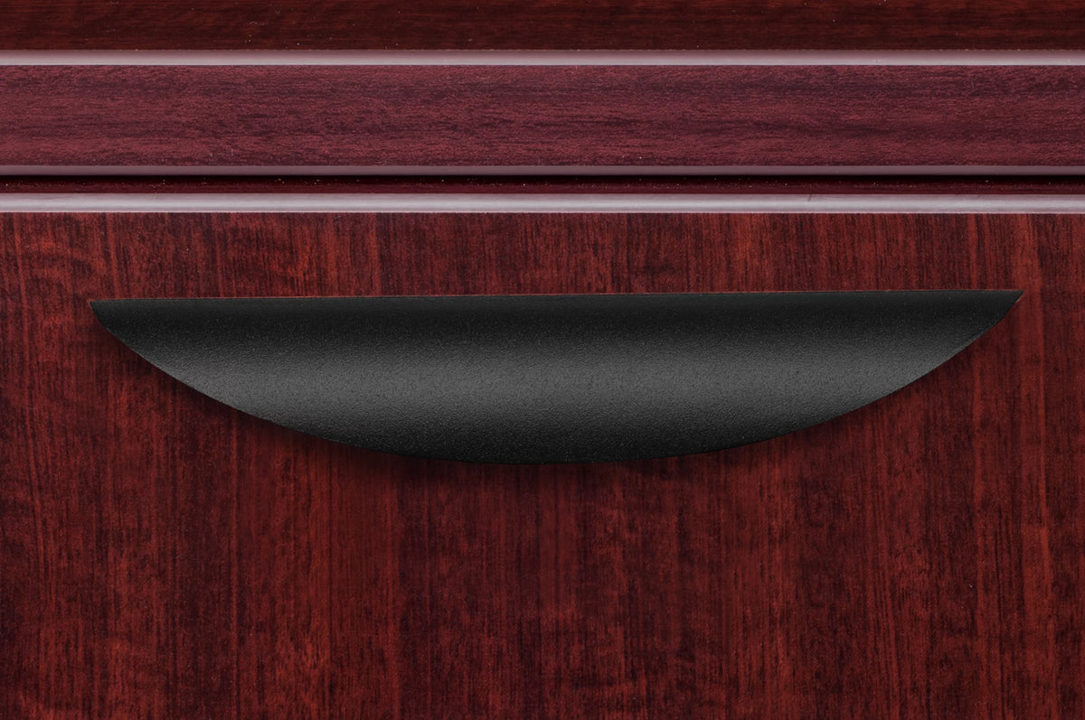 71 in. Mahogany Single Pedestal Corner Credenza U865