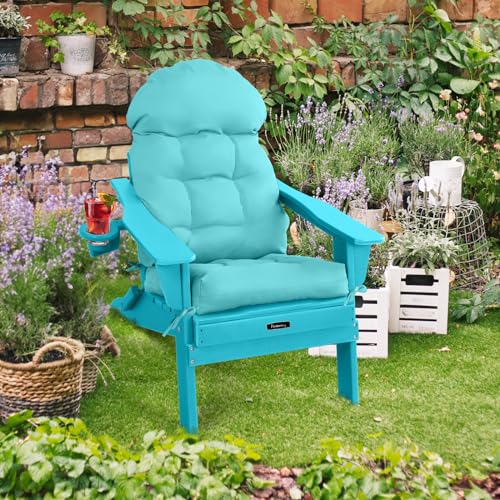 Set of 4 Waterproof High Back Patio Chair Cushions D297