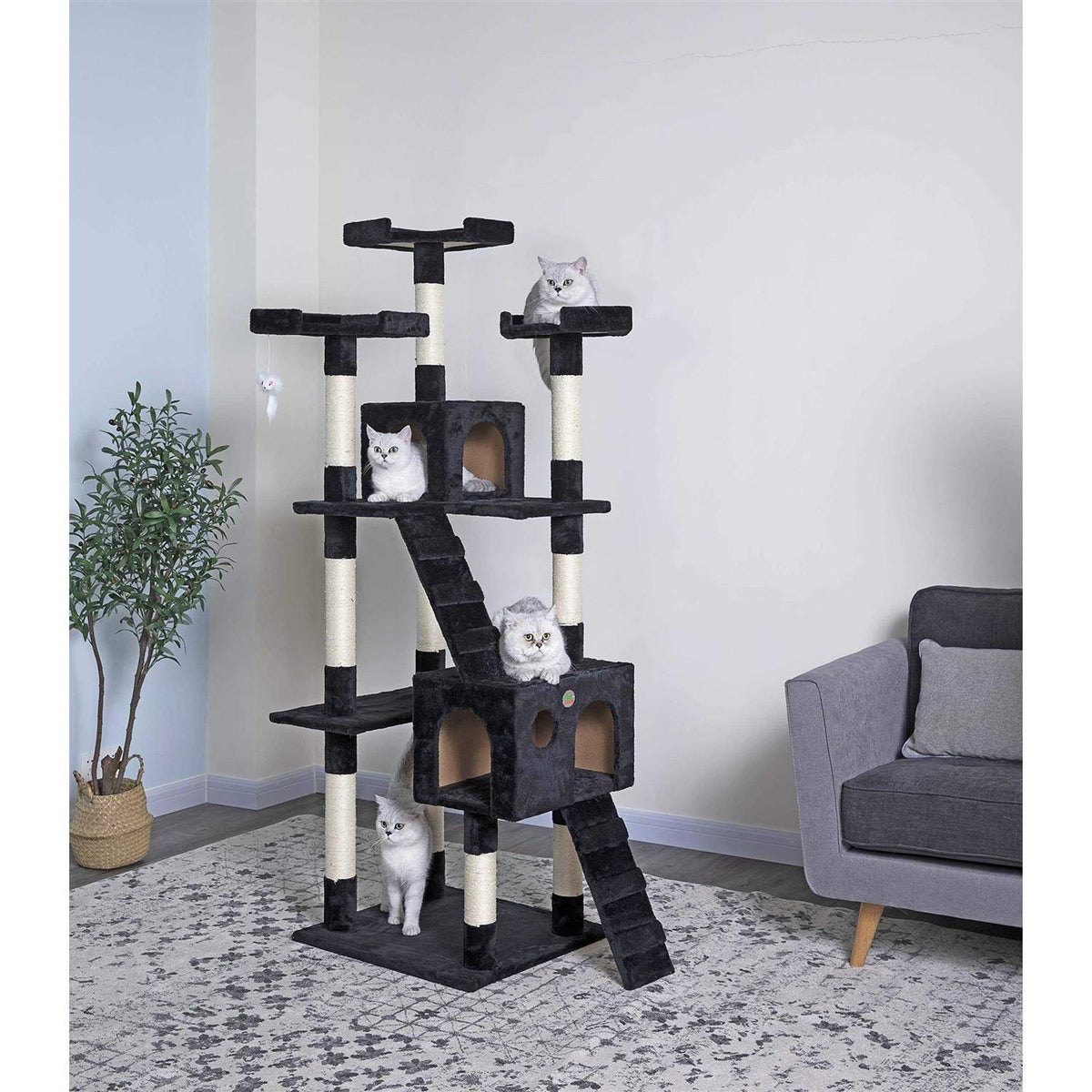 72 in. Cat Tree Condo Furniture L42039