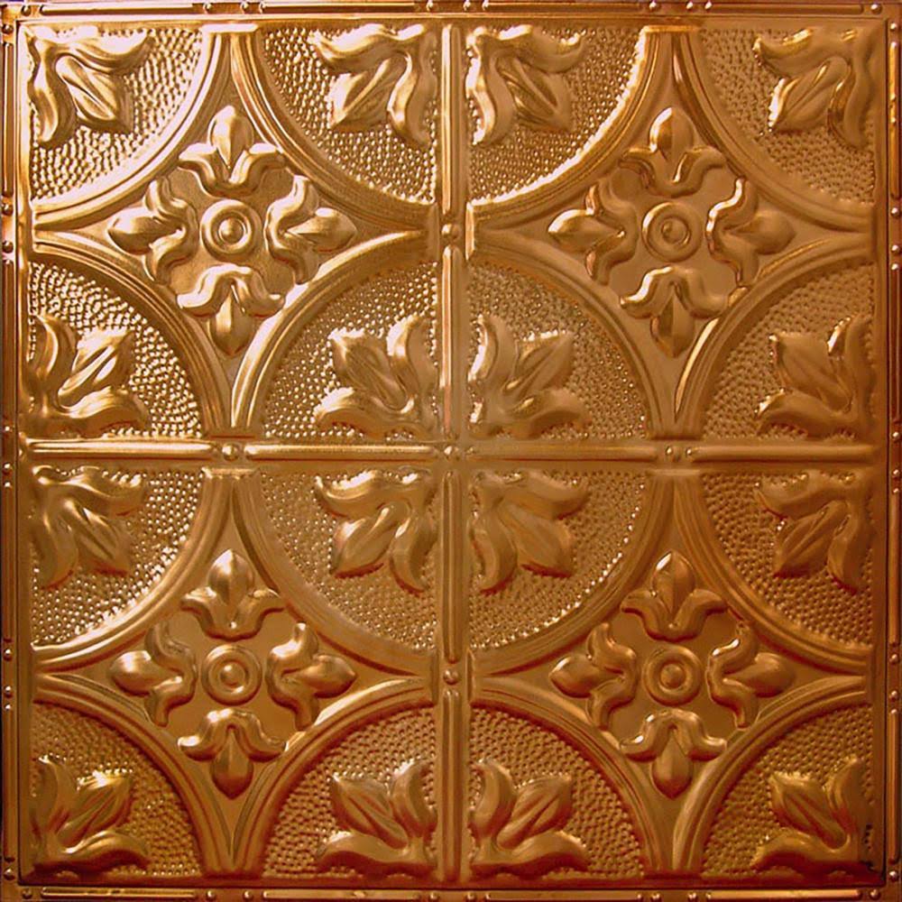 Rustic Copper 24-in x 24-in 5-Pack Metal Ceiling Tiles D7473