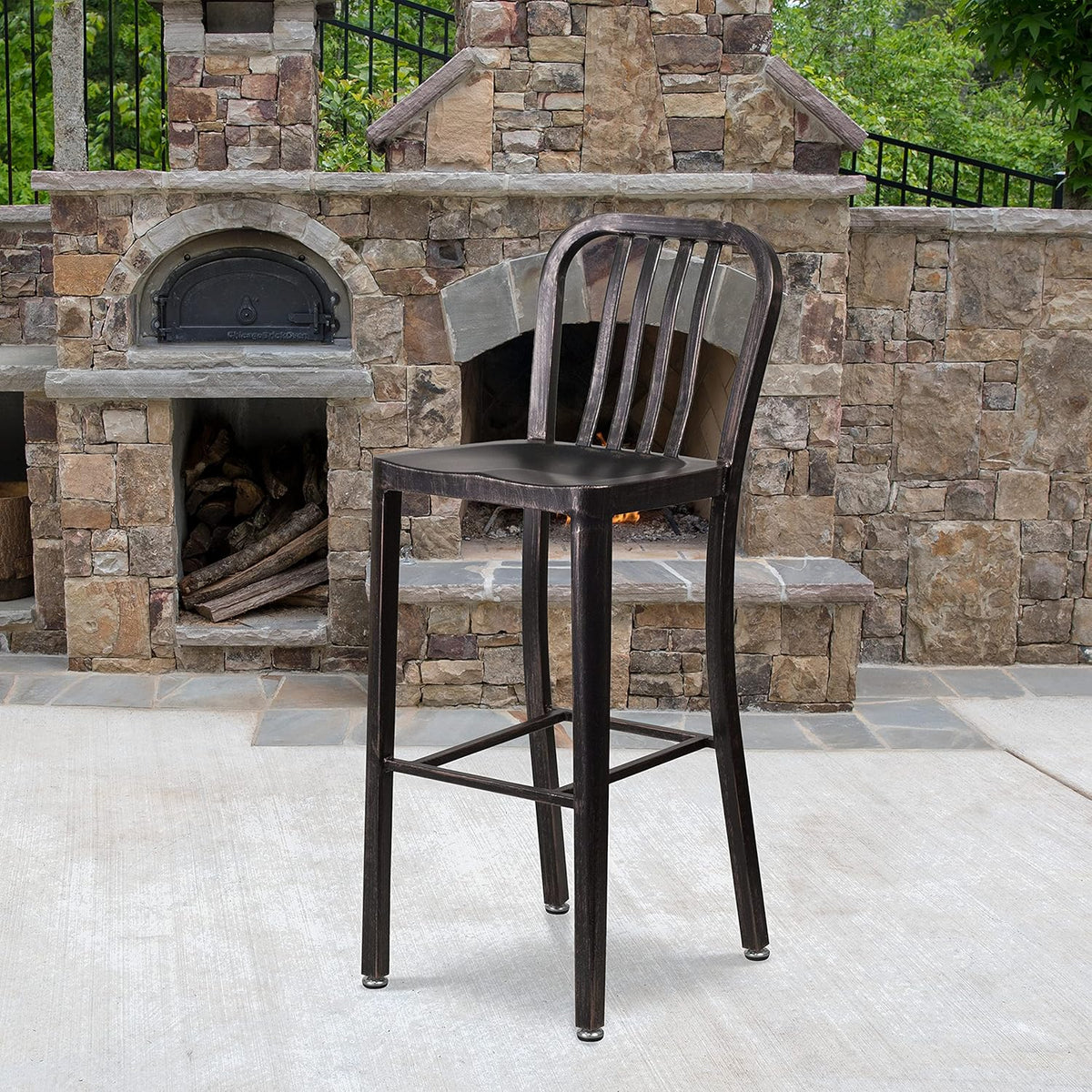Yellow Metal Barstool C482281