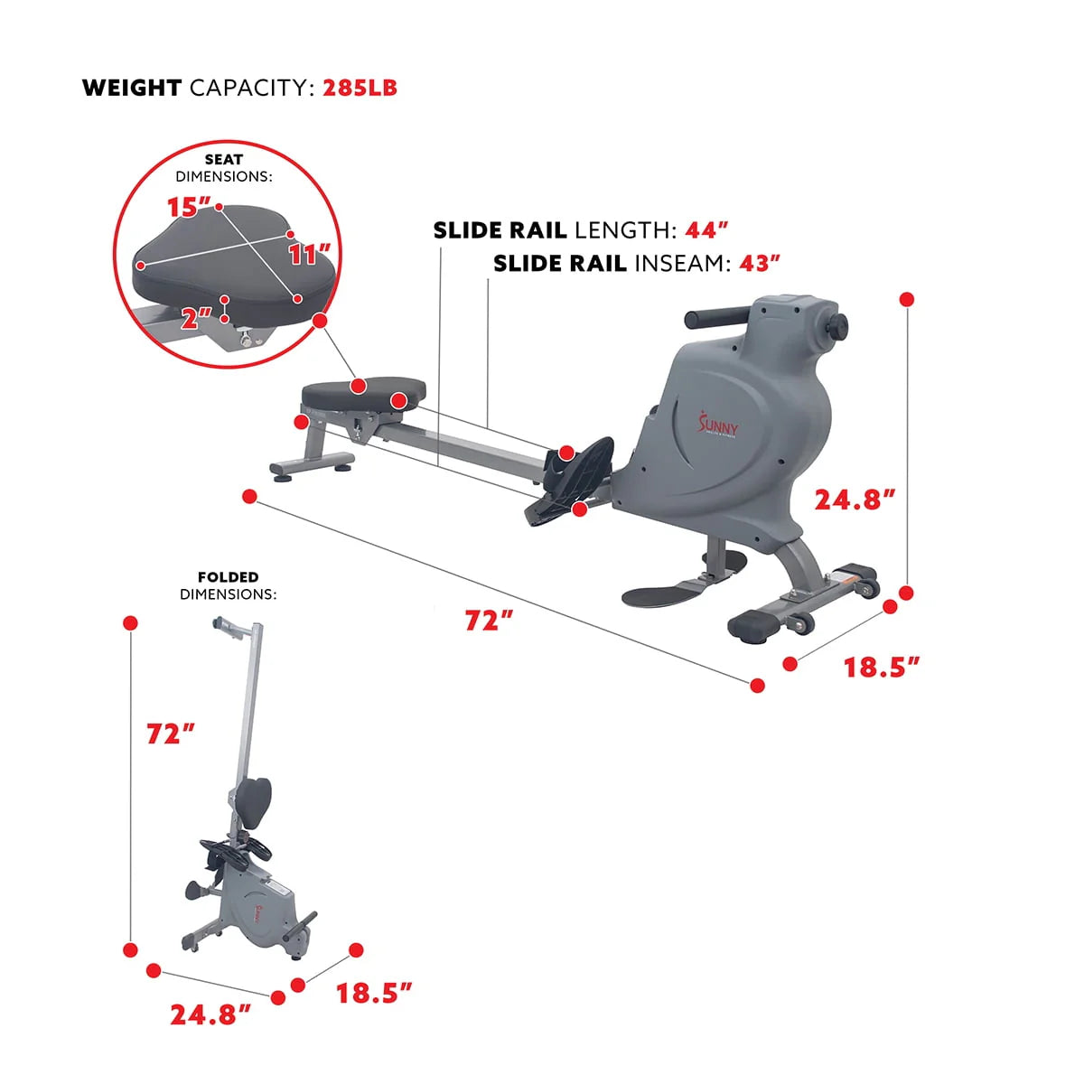 Dual Rower Rowing Machine Y658686