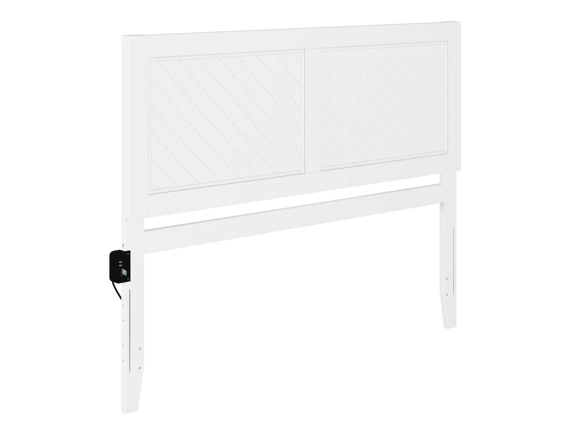 White Solid Wood Queen Headboard S667