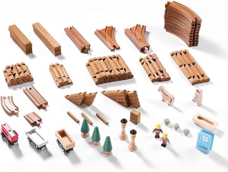 Wooden Train 100pcs Set Building Blocks R730