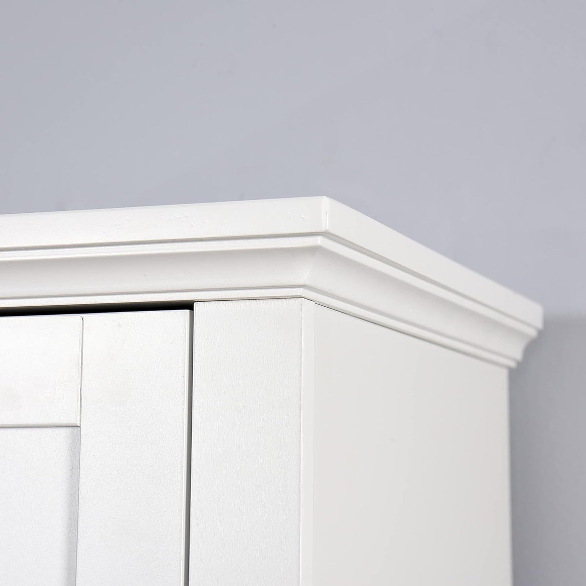 White 15.7"L x 11.8"W x 67"H Narrow Bathroom Storage Cabinet with Shelves and Door C4608