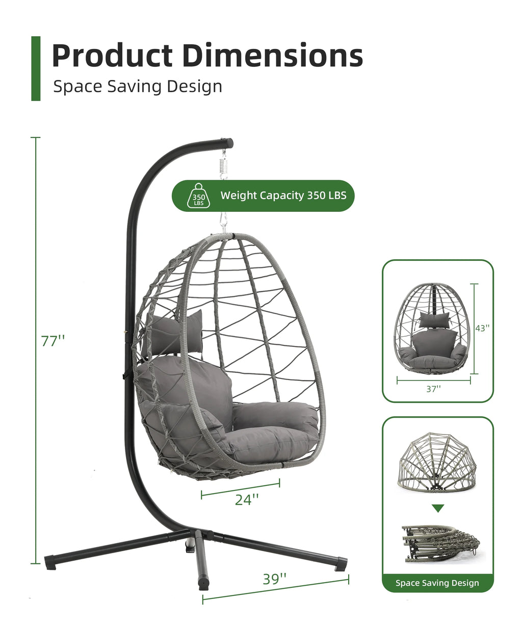 Indoor Outdoor Egg Swing Chair with Soft Cushion Z41140