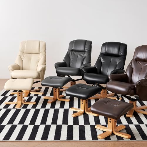 Faux Leather Recliner Chair with Ottoman Q15092