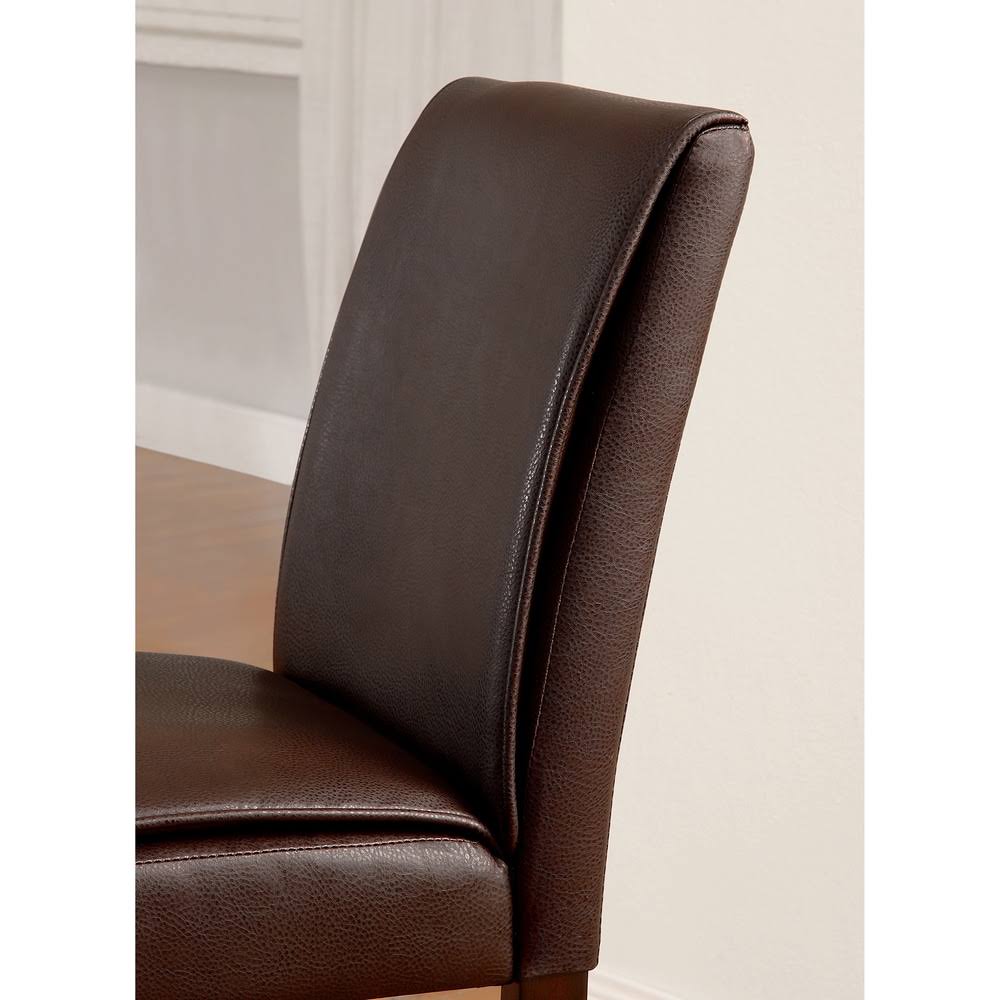 Dark Walnut Leatherette Counter Height Chair Set of 2 C591918