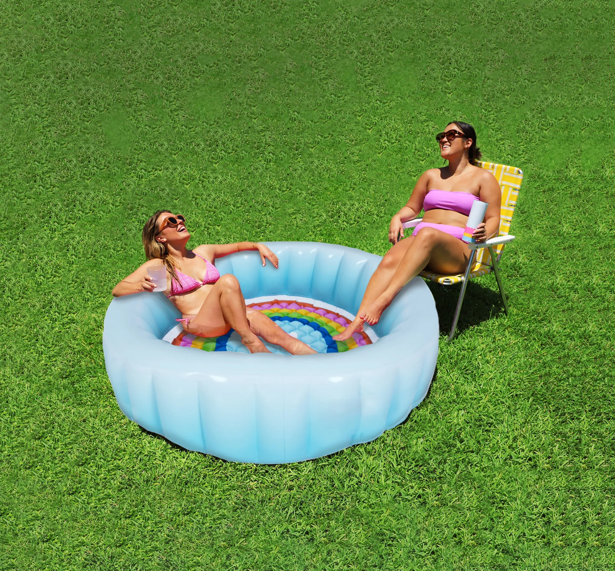 Blue Round Inflatable Swimming Pool U69174