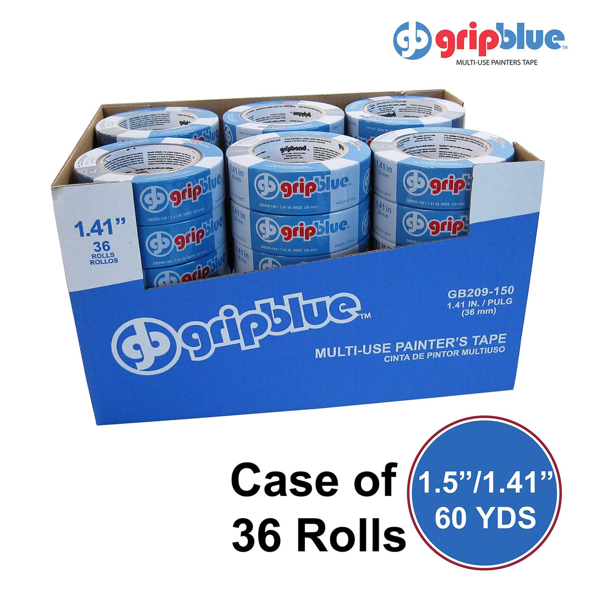 1.5 inch x 60 yds Blue Painters Tape H16691