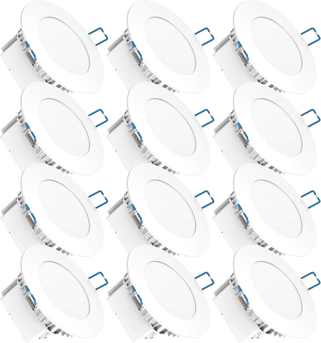 12 Pack 4 Inch Ultra Thin LED Recessed Lighting, 5000K Daylight, Dimmable Y2682