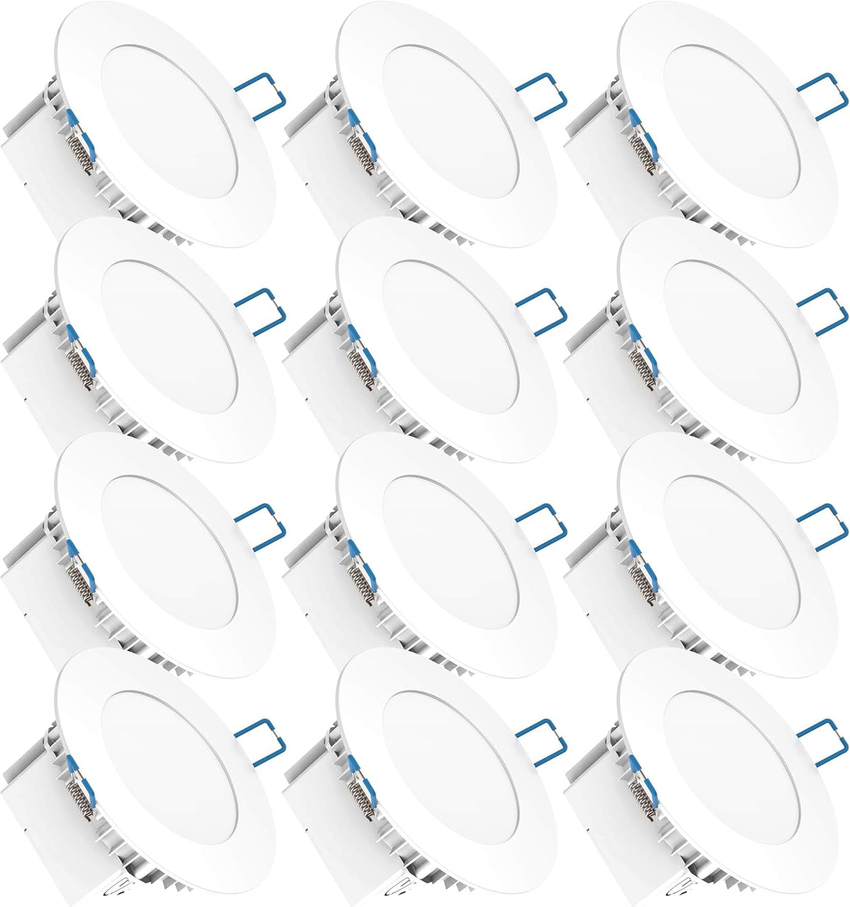12 Pack 4 Inch Ultra Thin LED Recessed Lighting, 5000K Daylight, Dimmable Y2682