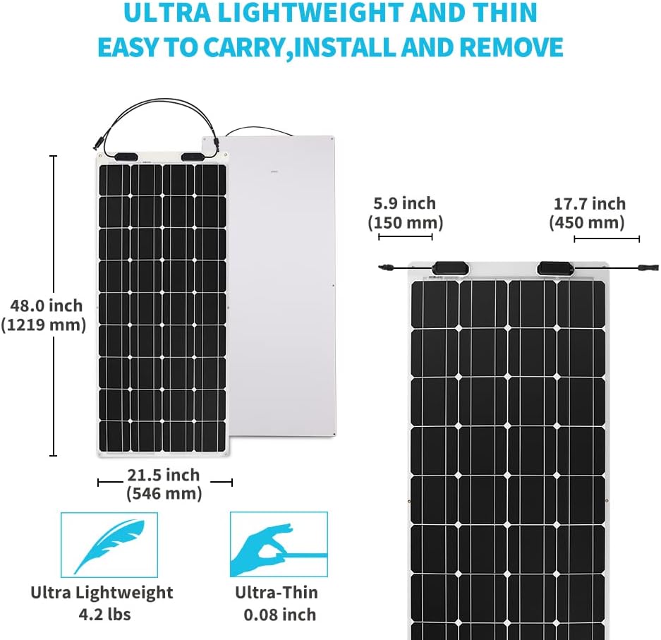 Flexible Solar Panel 100 Watt 12 Volt Monocrystalline M41967