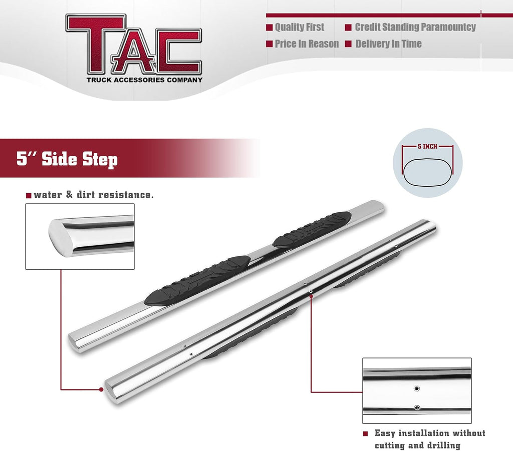 Stainless Steel Side Steps Running Boards 2Pcs Q901970