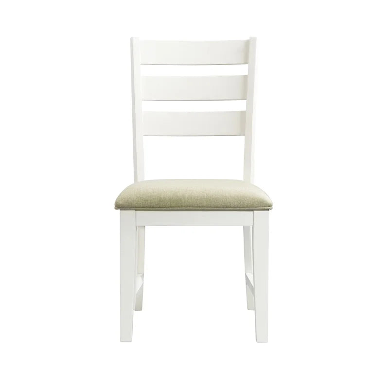 19" Farmhouse Wood Fabric Side Chair Set of 2 Z5437