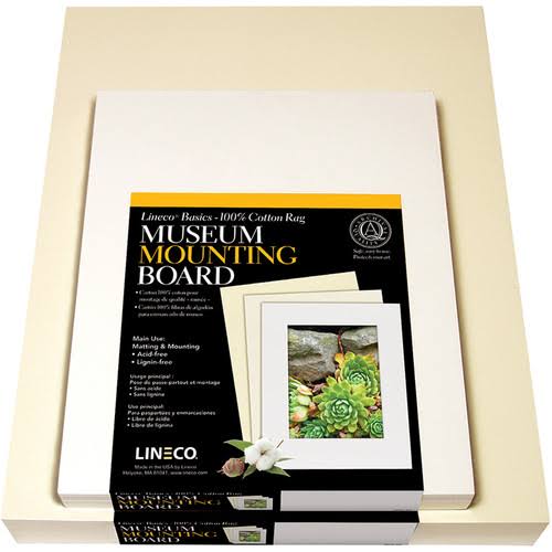 White Cotton Rag Mounting Boards Z332