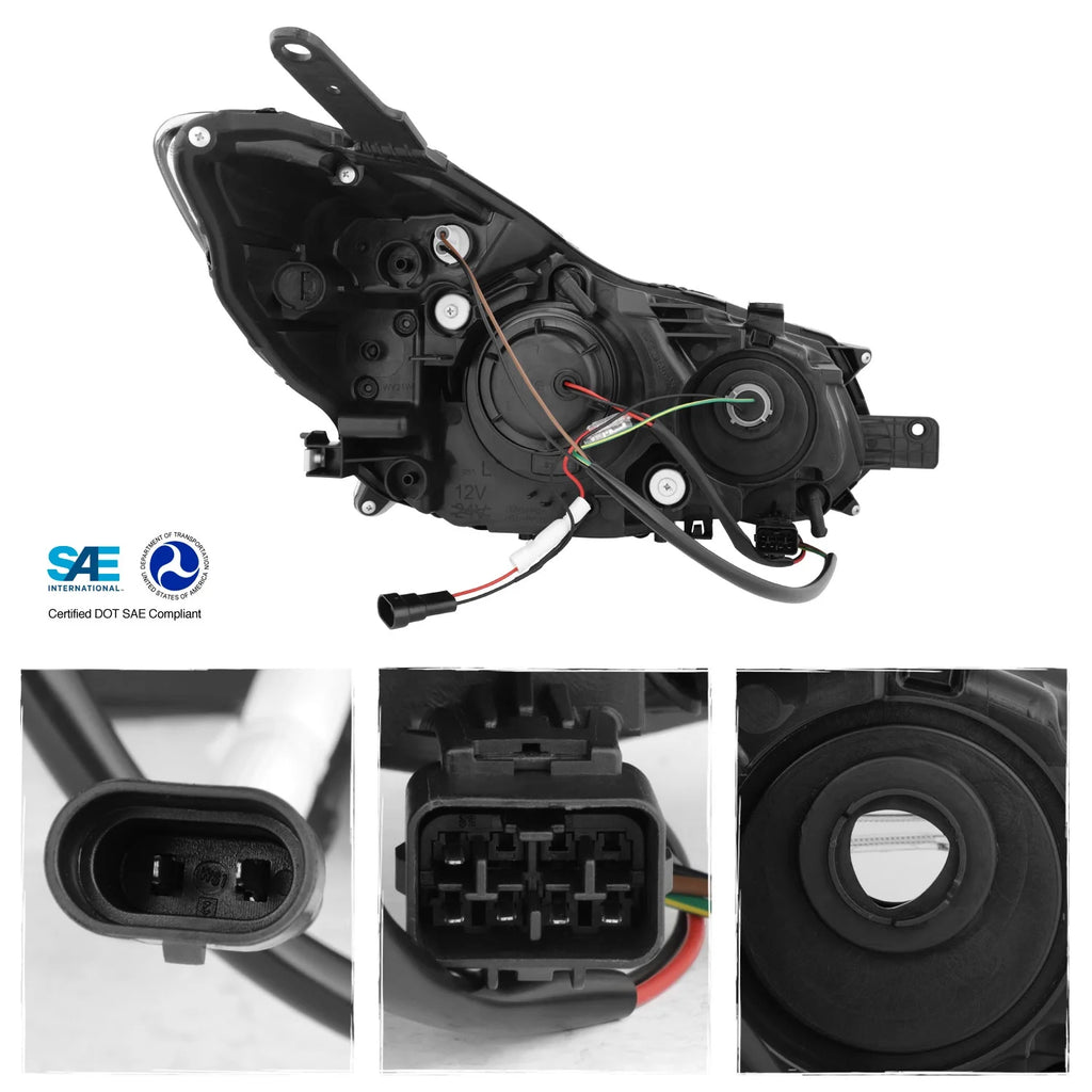 Projector Smoke Headlights with Tube Parking U3357