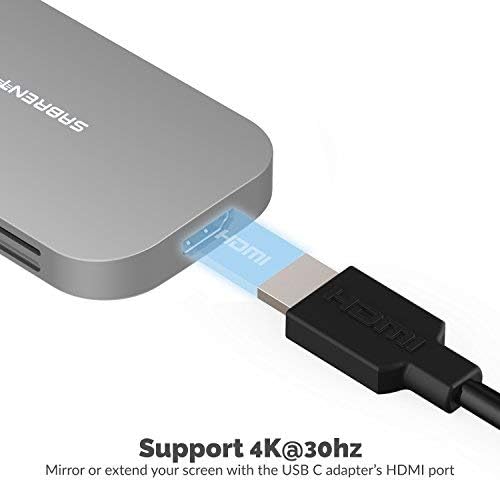 8-in-1 USB Type-C Hub with HDMI Output, 3 USB 3.0 Ports, SD/MicroSD Card Reader J515