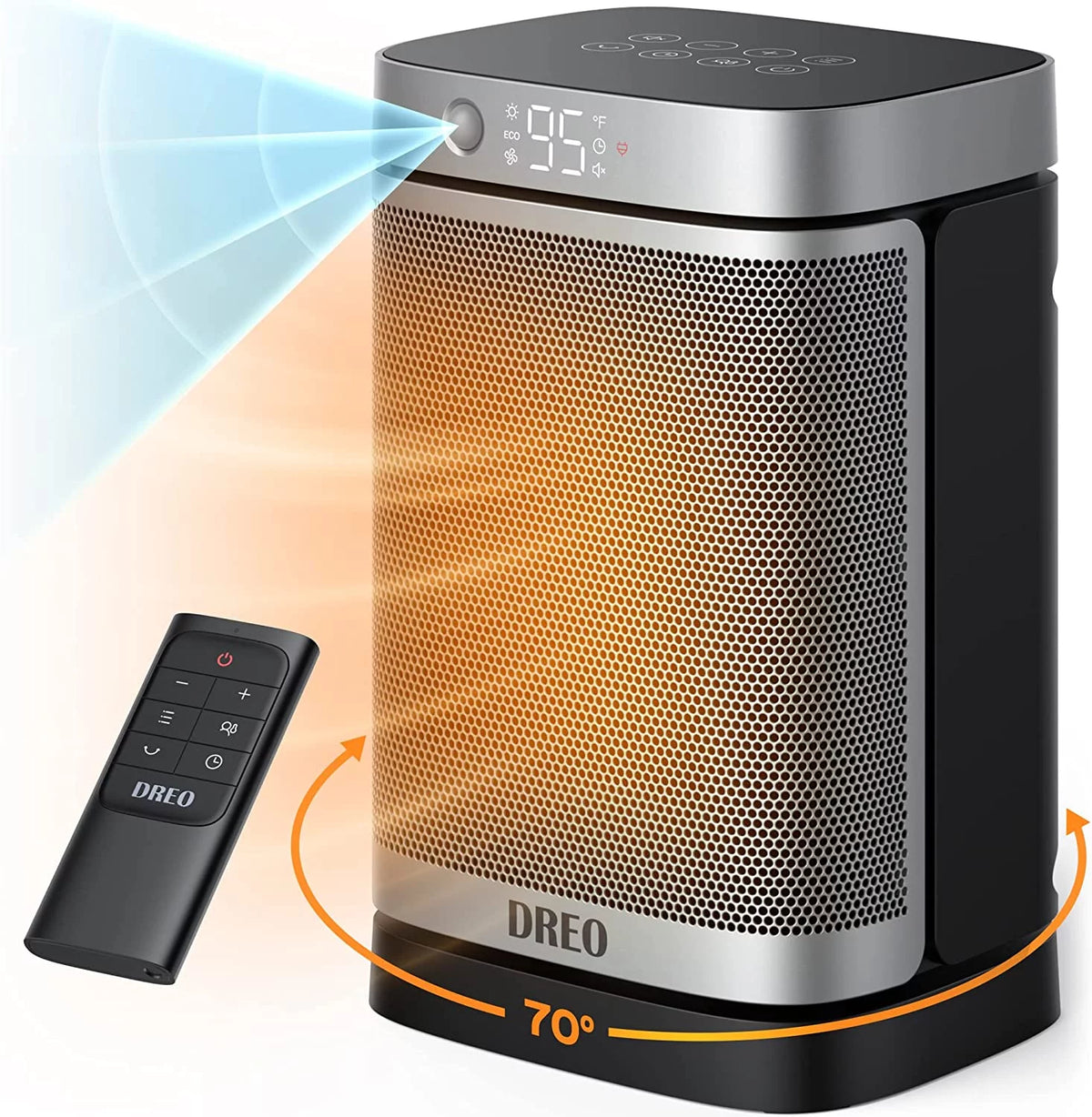 1500W Electric Space Heater with Oscillating and Remote Control J476327