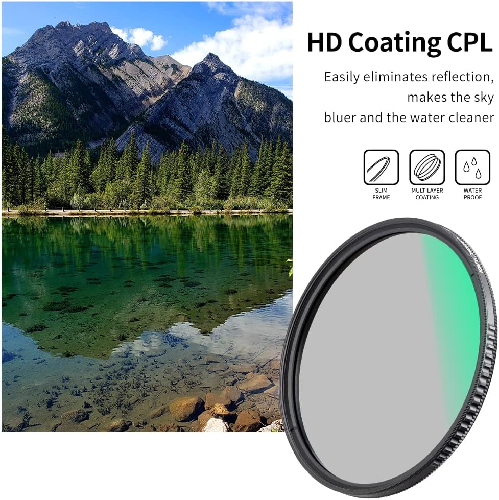 52mm Circular Polarizer Filter with Multi-Layer Coatings B214