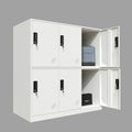 White Metal Storage Cabinet with 9 Doors G73917