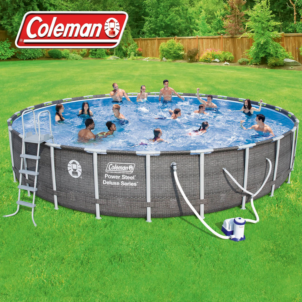 Power Steel Pool Set with Pump, Ladder and Cover I5839