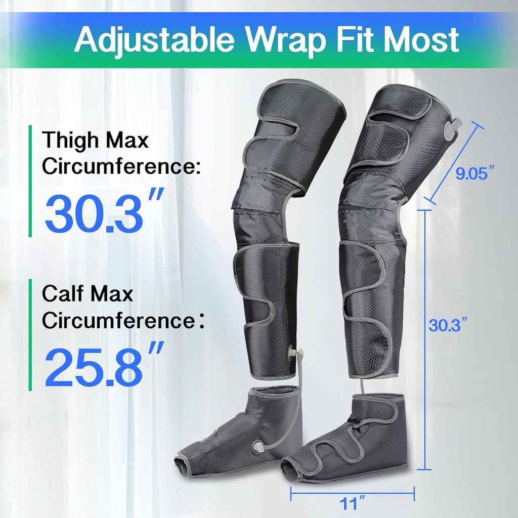 Leg Massager with Air Compression, 2 Heat Levels, 4 Modes 4 Intensities Q27790