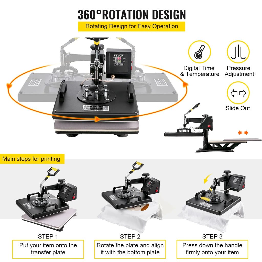 15X15 inch 5 in 1 Digital Heat Press Machine P950