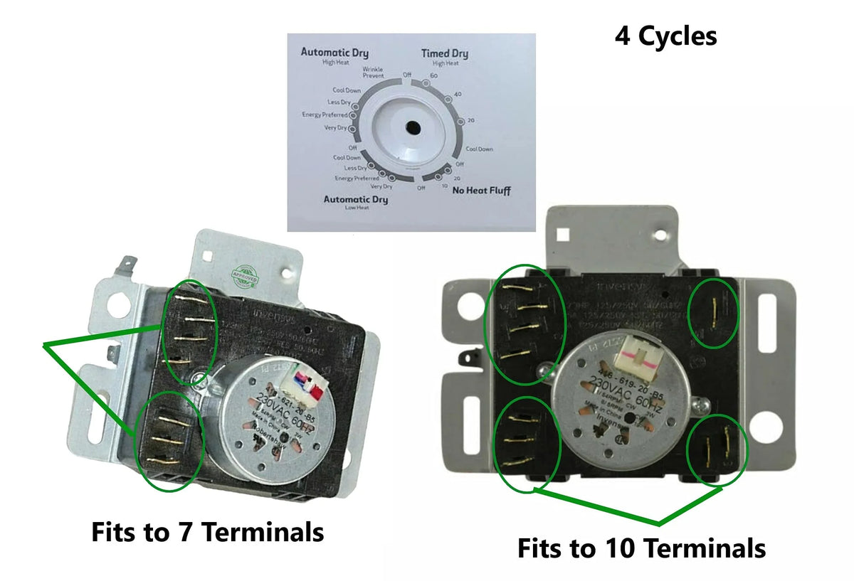 Dryer Timer 7 Terminals T257