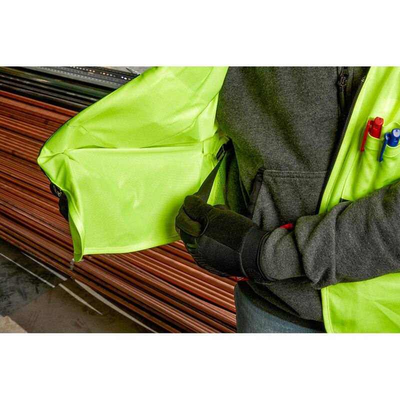 Orange Class 2 High Visibility Safety Vest with 10 Pockets 4-Pack H5357