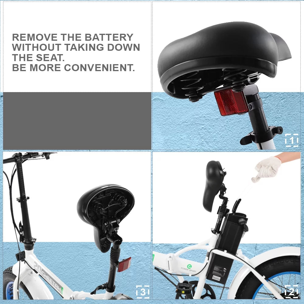 20 Fat Tire Folding Electric Bike 500W 36V R266694