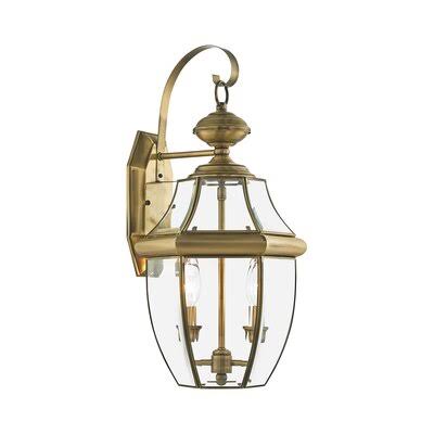 Antique Brass Outdoor Wall Lantern B543