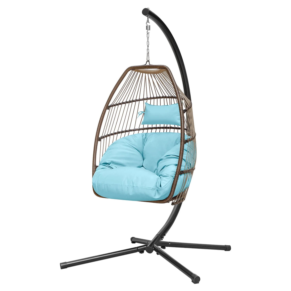 Wicker Hammock Chair with Stand Y662743