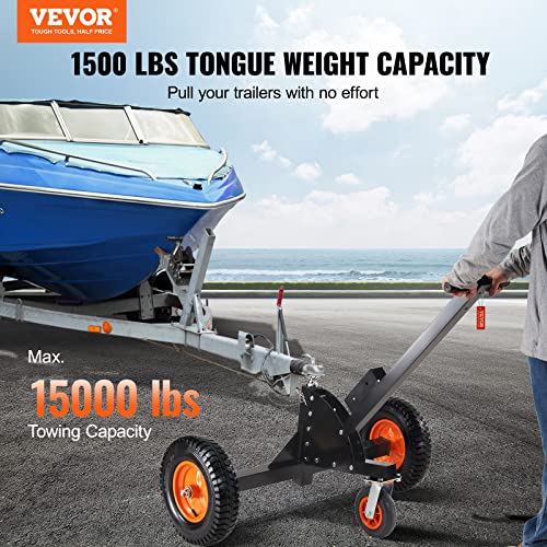 Adjustable Trailer Dolly with 1-7/8'' Hitch Ball & 10'' Solid Tires, 16''-24'' Adjustable Height, 600lbs Tongue Weight Capacity E582227