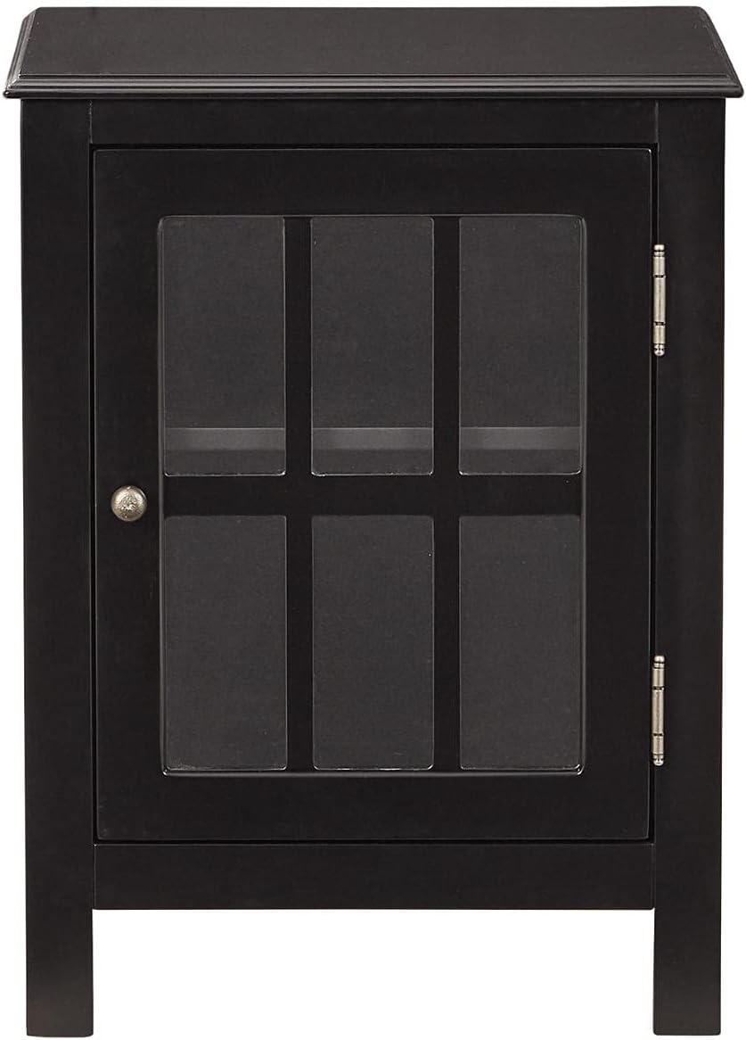 Black Modern Farmhouse Accent Cabinet End Table K727325