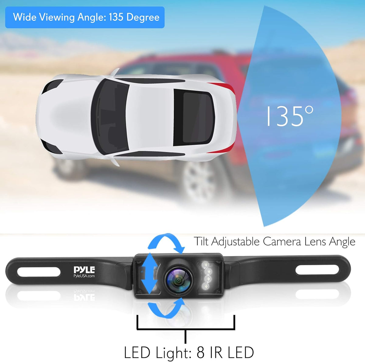 Waterproof Wireless Rear View Camera with 4.3” Color LCD Display W43221