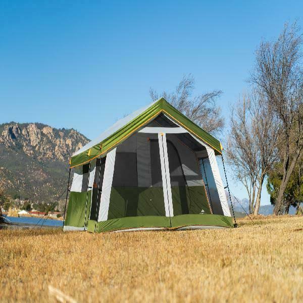8-Person Family Cabin Camping Tent with Screen Porch and Carry Bag N750