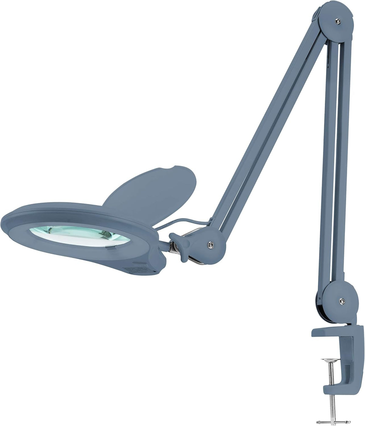 1,200 Lumens Dimmable LED Magnifying Lamp with Clamp, 5 Diopter, 5 Inches Lens, Gray F78330