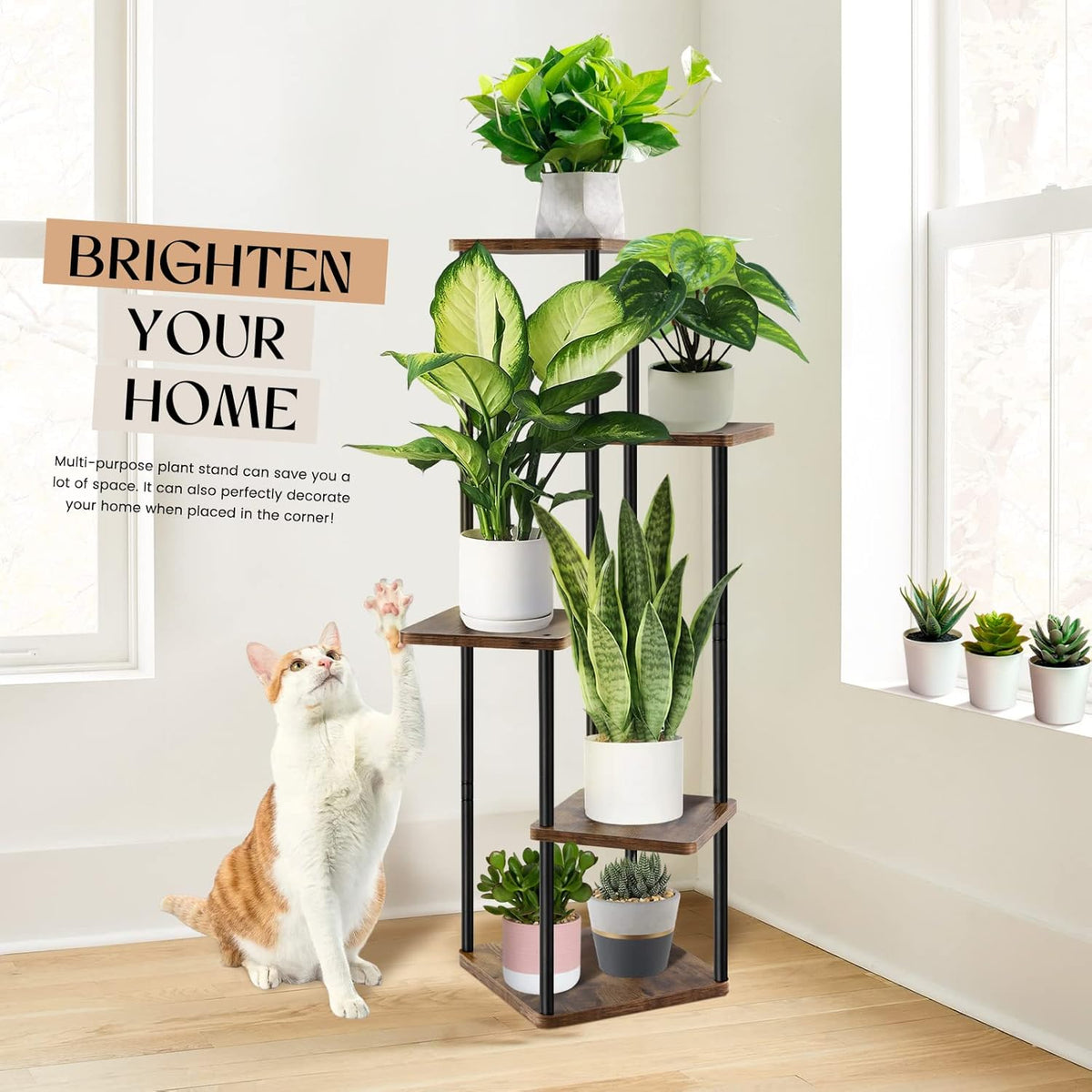 Brown 4 Tier & 5 Tier Plant Stand U246720
