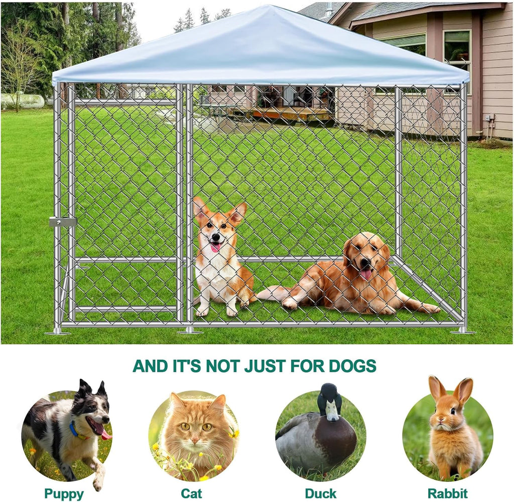 Heavy Duty Outdoor Dog Kennel with Waterproof Roof C301898