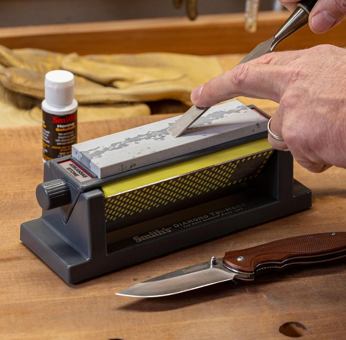 6" Diamond Sharpening Stone System - Grey - Fine, Natural, & Coarse Stones B955031
