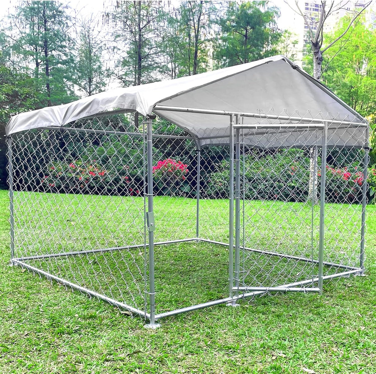 Heavy Duty Outdoor Dog Kennel with Waterproof Roof C301898