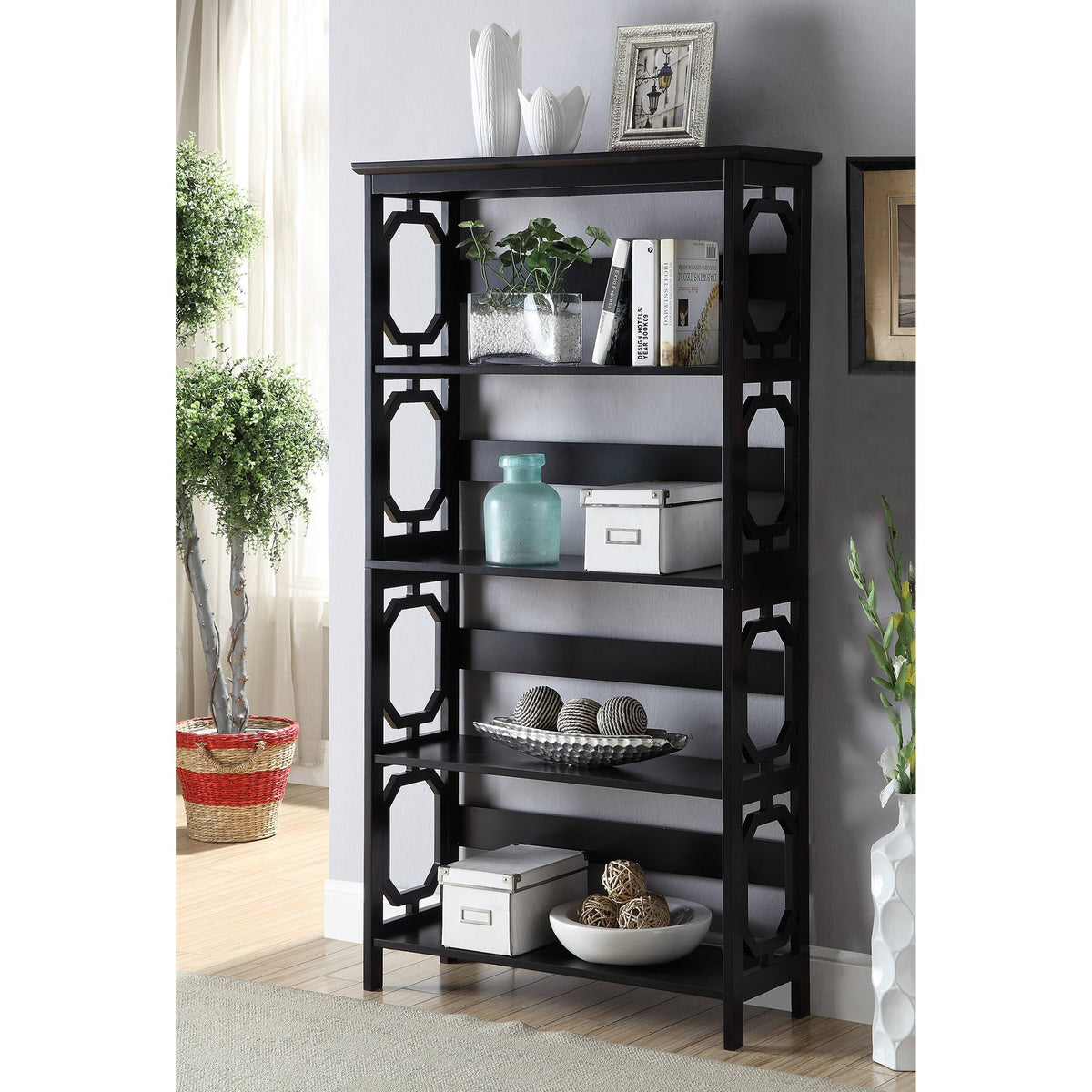 5-Tier Grey Bookcase T904